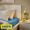 Простыня на резинке ДВАЛИЯ (ИКЕА DVALA) 120х200, голубой, миткаль KL-28529348. Интернет магазин Гранд Багаж 
