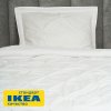 Пододеяльник 1,5-сп., наволочка ТРУТОГ (ИКЕА TRUBBTÅG) 150x200/50x70, белый, поплин KL-10482116. Интернет магазин Гранд Багаж 