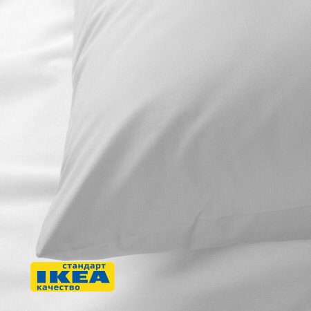 Наволочка УЛЬВИДОРО (ИКЕА УЛЛЬВИДЕ) 70x70, белый, поплин, лиоцелл KL-30500305. Интернет магазин Гранд Багаж 