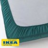 Простыня на резинке ЛЮТЕСМИО (ИКЕА ЛЮКТЭСМИН) 160x200, темно-зеленый, сатин, лиоцелл KL-50102010. Интернет магазин Гранд Багаж 