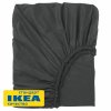 Простыня на резинке ДВАЛИЯ (ИКЕА DVALA) 120х200, черный, миткаль KL-47768729