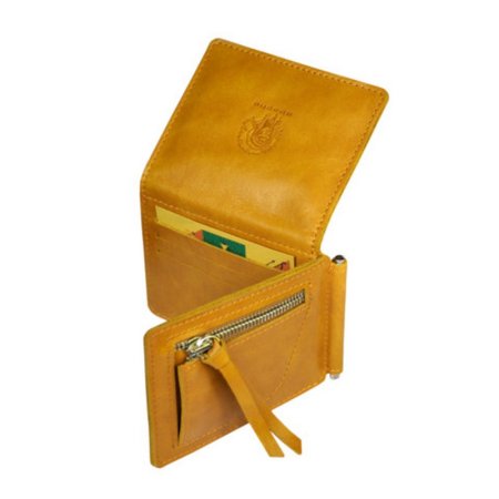 Зажим для денег из натуральной кожи Apache ОК-4-А/желтый. Интернет магазин Гранд Багаж