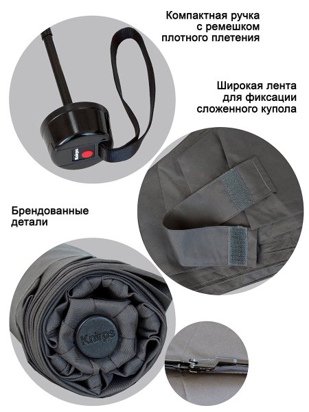 Зонт Knirps механический T.020 Small Manual BLACK 95 3020 1000. Интернет магазин Гранд Багаж 