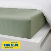 Простыня на резинке ЛАКЕНИЯ (ИКЕА LÄKEVÄNDEROT) 160х200, светлый серо-зеленый, лиоцелл KL-87538328. Интернет магазин Гранд Багаж 