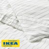 Пододеяльник 1,5-сп., наволочка ДОРОТЕЯ (ИКЕА DOFTAKLEJA) 150x200/50x70, белый в серую полоску/клетку KL-17241248. Интернет магазин Гранд Багаж 