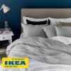 Еврокомплект ViGrand ПАЛЬМЕ  из 100% хлопка (аналог IKEA БЕРГПАЛМ) 200x200/50x70. Светло-серый.