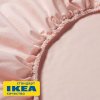 Простыня на резинке ДВАЛИЯ (ИКЕА DVALA) 120x200, светло-розовый, миткаль KL-64928825. Интернет магазин Гранд Багаж 