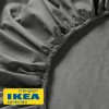 Простыня на резинке УЛЬВИДОРО (ИКЕА УЛЛЬВИДЕ) 200x200, серый, поплин KL-27712597. Интернет магазин Гранд Багаж 
