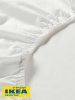 Простыня на резинке УЛЬВИДОРО (ИКЕА УЛЛЬВИДЕ) 120x200, белый, поплин KL-10345346. Интернет магазин Гранд Багаж 