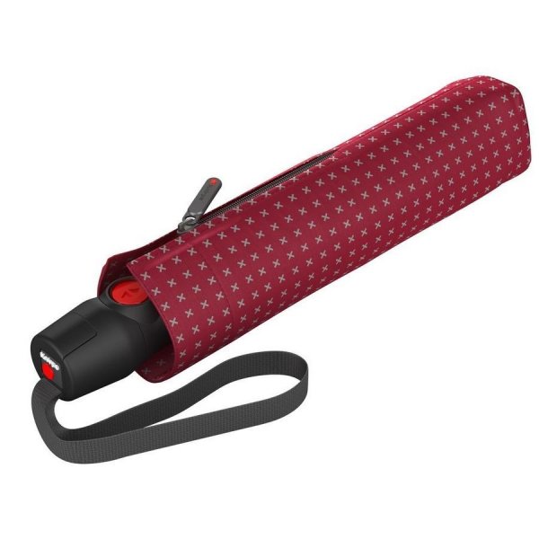 Зонт Knirps автомат T.200 Medium Duomatic 2CROSS RED ECOREPEL 95 3201 8482. Интернет магазин Гранд Багаж 