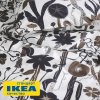 Пододеяльник 1,5-сп., наволочка ЛУНДАСКА (ИКЕА LUNDSKAFTING) 150x200/50x70, белый/темно-коричневый, сатин KL-87564450. Интернет магазин Гранд Багаж 