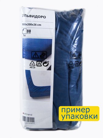 Простыня на резинке 180х200, темно-синяя ViGrand УЛЬВИДОРО