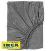 Простыня на резинке УЛЬВИДОРО (ИКЕА УЛЛЬВИДЕ) 90x200, серый, поплин KL-40335548