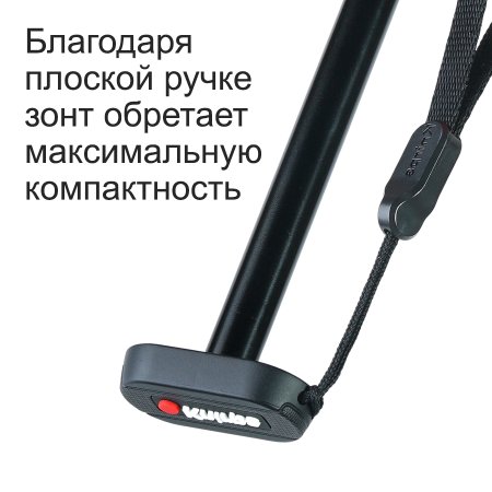 Зонт Knirps механический US.050 Ultra Light Slim Manual STORY BLACK WITH BLACK COATING 95 0050 88142. Интернет магазин Гранд Багаж 