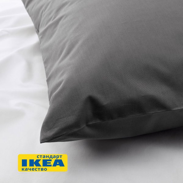 Наволочка УЛЬВИДОРО (ИКЕА УЛЛЬВИДЕ) 50x70, серый, поплин KL-50700302. Интернет магазин Гранд Багаж  Наволочка УЛЬВИДОРО (ИКЕА УЛЛЬВИДЕ) 50x70, серый, поплин KL-50700302. Интернет магазин Гранд Багаж