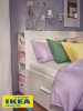 Пододеяльник 2-сп., 2 наволочки НАТЕВИЯ (ИКЕА NATTSVÄRMARE) 200x200/50x70, сиреневый, бязь KL-27331103. Интернет магазин Гранд Багаж 