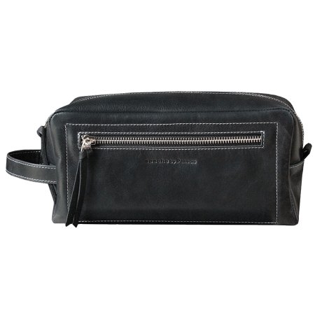 Кожаная дорожная косметичка-несессер Apache черный Н-1-А