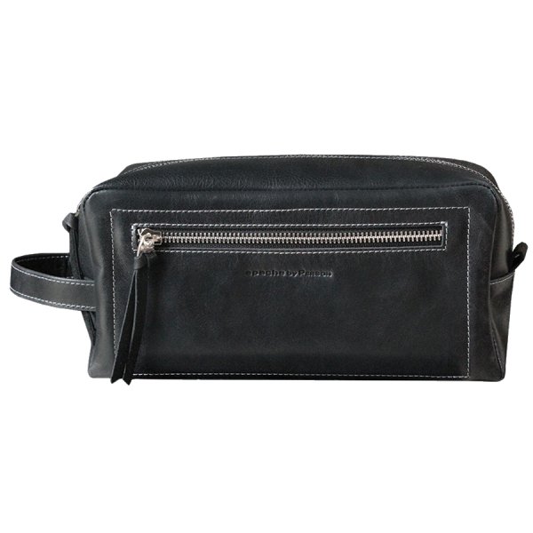 Кожаная дорожная косметичка-несессер Apache черный Н-1-А