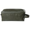 Кожаная дорожная косметичка-несессер Apache Н-1-А оливкового цвета