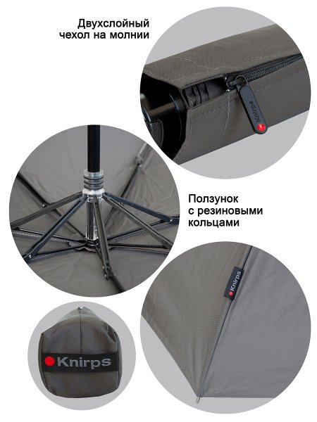 Зонт Knirps механический T.020 Small Manual BLACK 95 3020 1000. Интернет магазин Гранд Багаж 