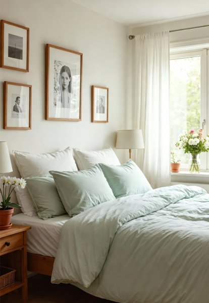 Пододеяльник 1,5-сп., наволочка ПЛАТАН (ИКЕА ПЛАТТМАЛ) 150x200/50x70, мятный, сатин KL-10519763. Интернет магазин Гранд Багаж 