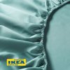Простыня на резинке 160х200, серо-бирюзовая ViGrand НАТЕСМИО, аналог IKEA НАТТЭСМИН