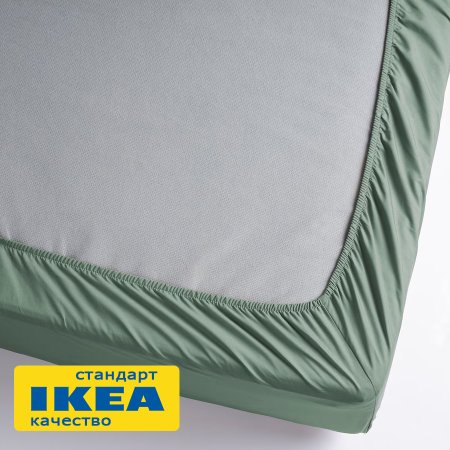 Простыня на резинке 140x200, зеленая ViGrand УЛЬВИДОРО