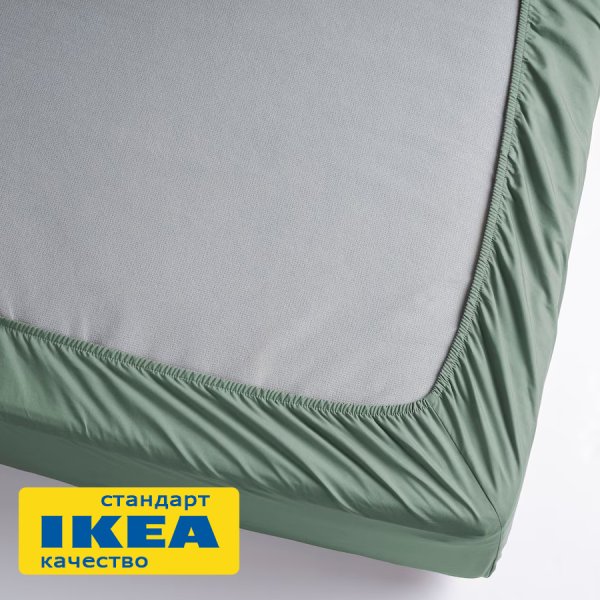 Простыня на резинке 140x200, зеленая ViGrand УЛЬВИДОРО. Интернет магазин Гранд Багаж  Простыня на резинке 140x200, зеленая ViGrand УЛЬВИДОРО