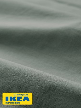 Простыня на резинке ДВАЛИЯ (ИКЕА DVALA) 140x200, серо-зеленый, миткаль KL-27957305. Интернет магазин Гранд Багаж 
