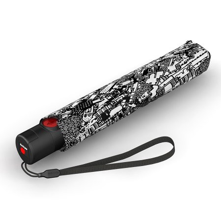 Зонт Knirps автомат U.200 Ultra Light Medium Duomatic STORY BLACK WITH BLACK COATING 95 2200 88142. Интернет магазин Гранд Багаж 
