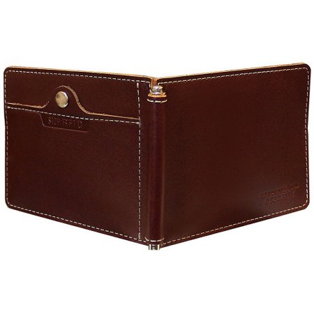 Зажим для денег мужской из натуральной кожи ОК-S/коричневый STOP RFID. Интернет магазин Гранд Багаж