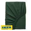 Простыня на резинке АСЕЛИЯ (ИКЕА NÄSSELKLOCKA) 160х200, темно-зеленый/однотонный, сатин KL-87898060