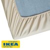 Простыня на резинке АСЕЛИЯ (ИКЕА NÄSSELKLOCKA) 140x200, бежевый однотонный, сатин KL-00236951. Интернет магазин Гранд Багаж 