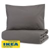 Пододеяльник 1,5-сп., наволочка УЛЬВИДОРО (ИКЕА УЛЛЬВИДЕ) 150x200/50x70, серый, поплин KL-20564687