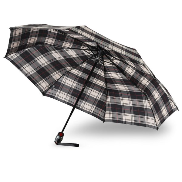 Зонт Knirps автомат T.200 Medium Duomatic CHECK BLACK AND WHITE 95 3201 5280. Интернет магазин Гранд Багаж 