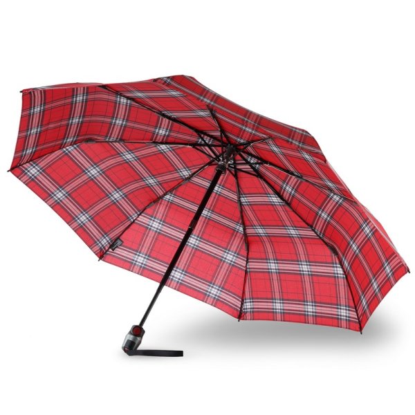 Зонт Knirps автомат T.200 Medium Duomatic CHECK RED AND NAVY 95 3201 5191. Интернет магазин Гранд Багаж 