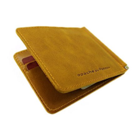 Зажим для денег PERSON OK-А Апачи желтый из натуральной кожи купить в интернет магазине Гранд Багаж