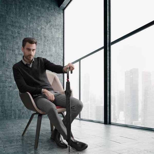 Зонт-трость Knirps полуавтомат T.903 Extra Long Automatic BLACK 96 3903 1000. Интернет магазин Гранд Багаж 