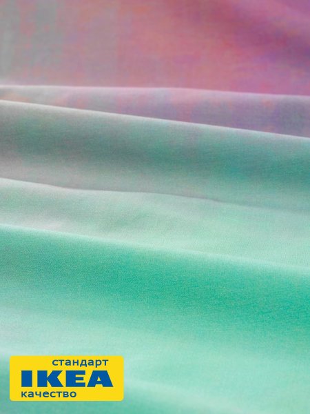 Еврокомплект постельного белья из 100% хлопка ViGrand ИСТЭРО (ИКЕА ПИПСТЭКРА) 200x200/50x70, разноцветный